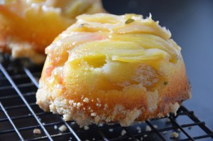 Rhubarb Thyme Cakette with Lemon Zest Crumble