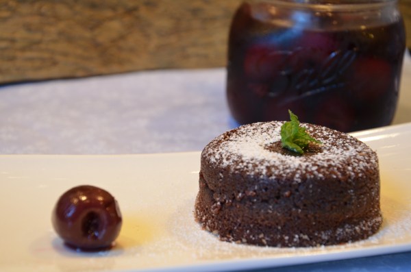 Molten Lava Cake with Brandied Cherry