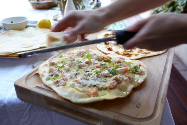 AJ and ANNA's famous White Clam Pizza!