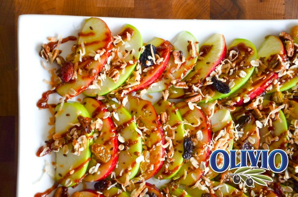 candy apple nachos overhead